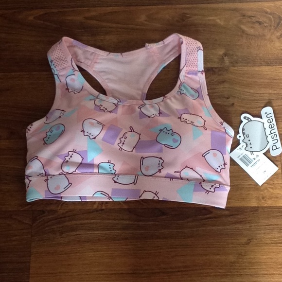 pusheen sports bra